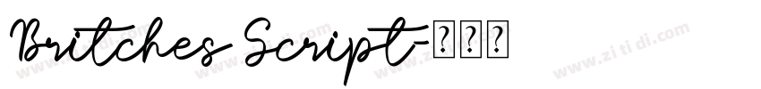 Britches Script字体转换